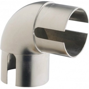 Rothley 90 Elbow in Brushed Nickel for Hand Rail System